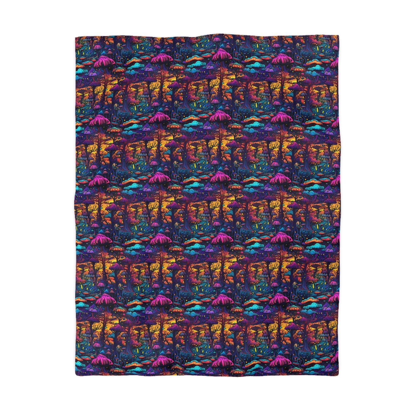 Psychedelic Spore Forest Microfiber Duvet Cover