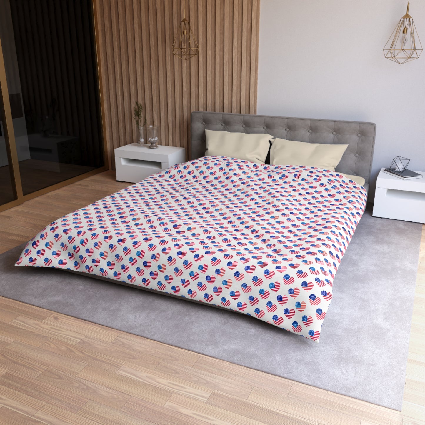 Hearts of Freedom Microfiber Duvet Cover