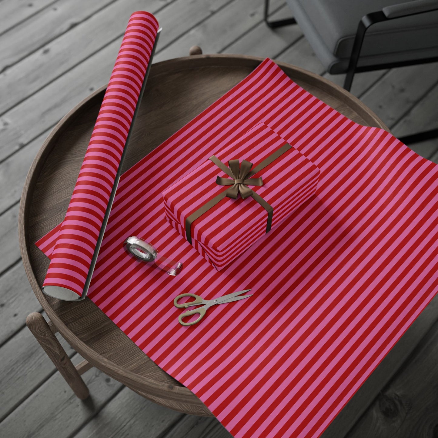 Be Mine Stripes Wrapping Paper