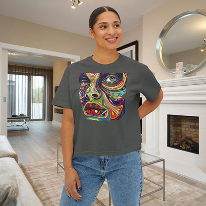 Psychedelic Portrait Women's Boxy Tee