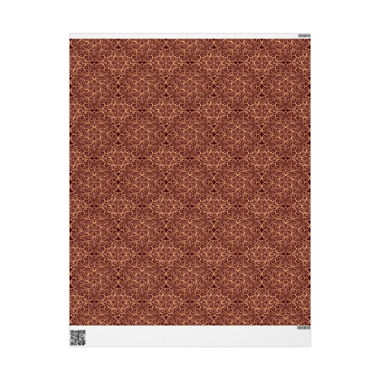 Golden Crimson Mandala Wrapping Paper