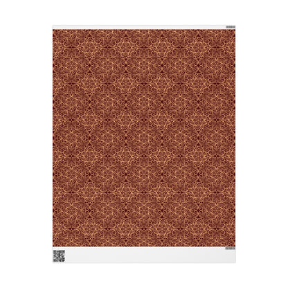 Golden Crimson Mandala Wrapping Paper