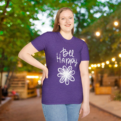 Bee Happy Adult T-shirt