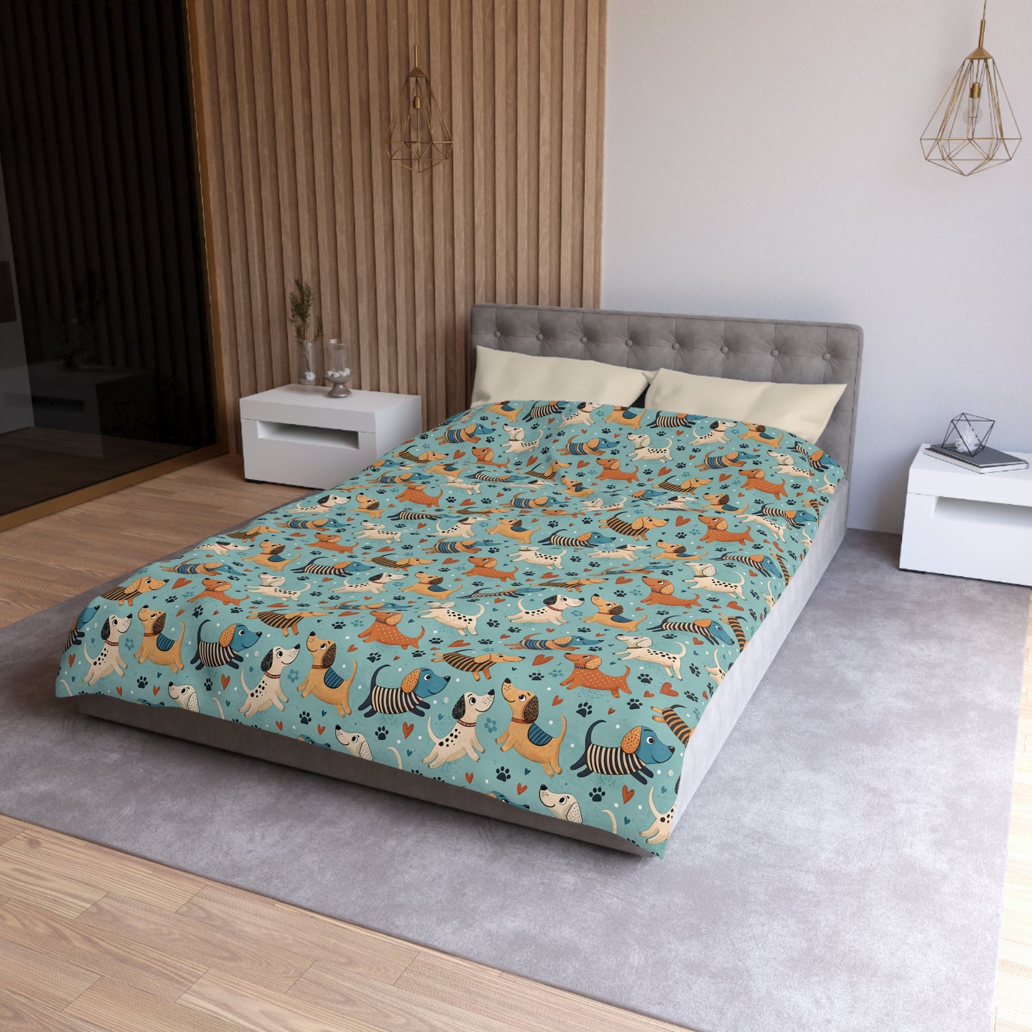 Dapper Doggies Microfiber Duvet Cover