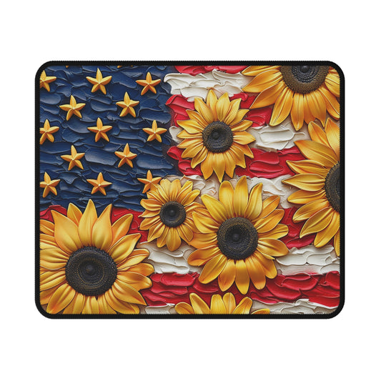 Petals & Patriotism Non-Slip Gaming Mouse Pad