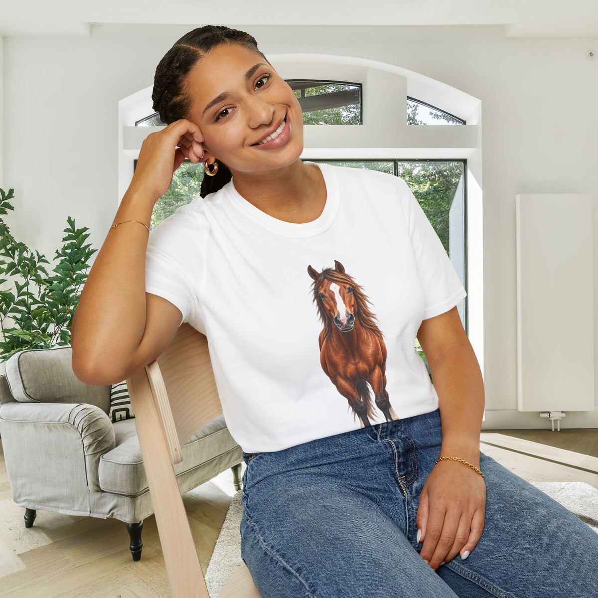 ""Front to Back Horse Lover Adult T-shirt