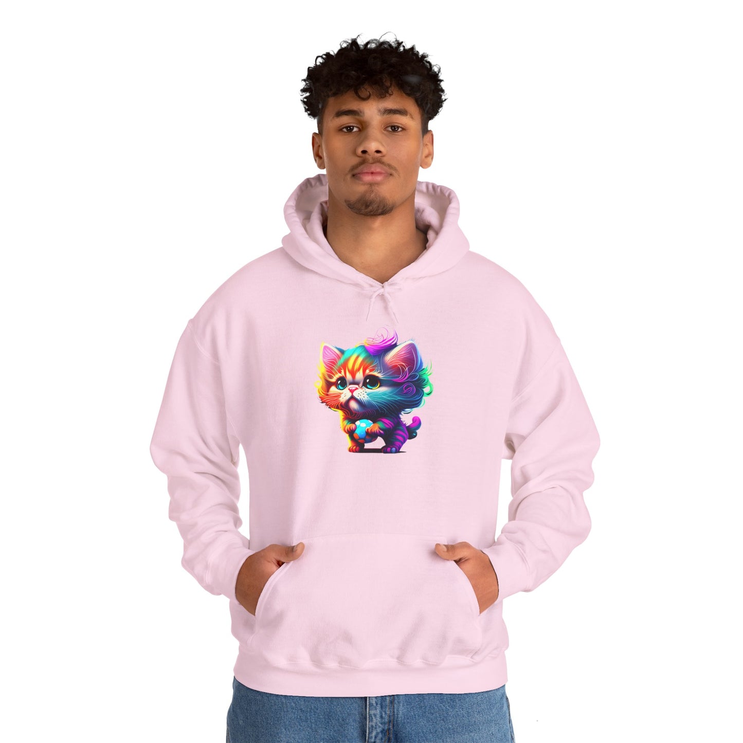 Cute Colorful Kitten Heavy Blend™ Hooded Sweatshirt