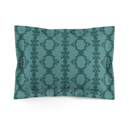 Teal Lace Pattern Basic Bedding Set