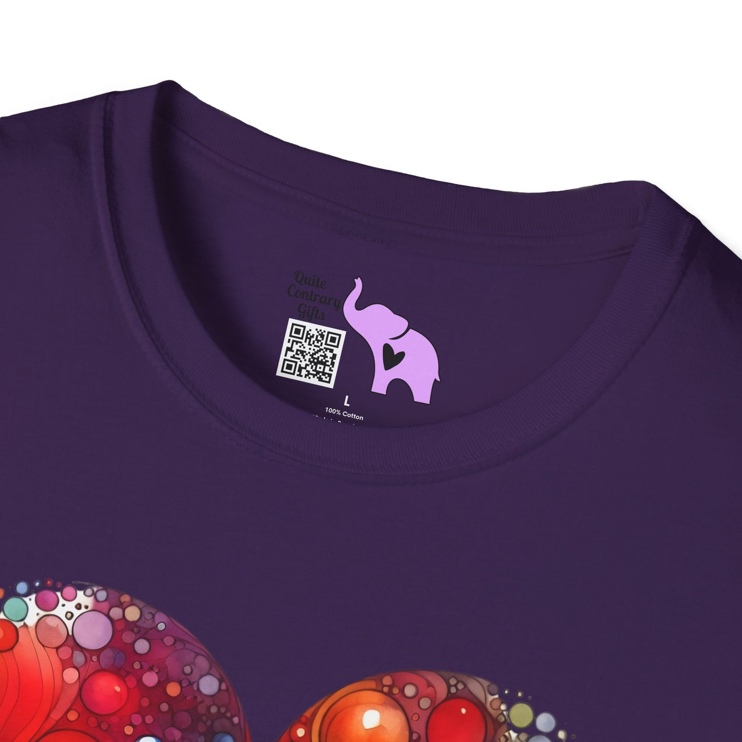 Color Burst Heart Adult T-shirt