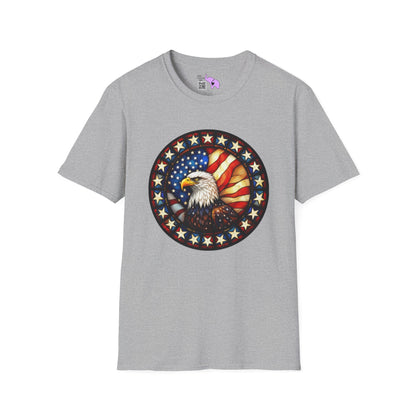 Stained Glass Eagle Adult T-shirt