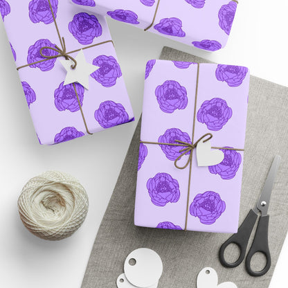 Lilac Mist Peonies Wrapping Paper