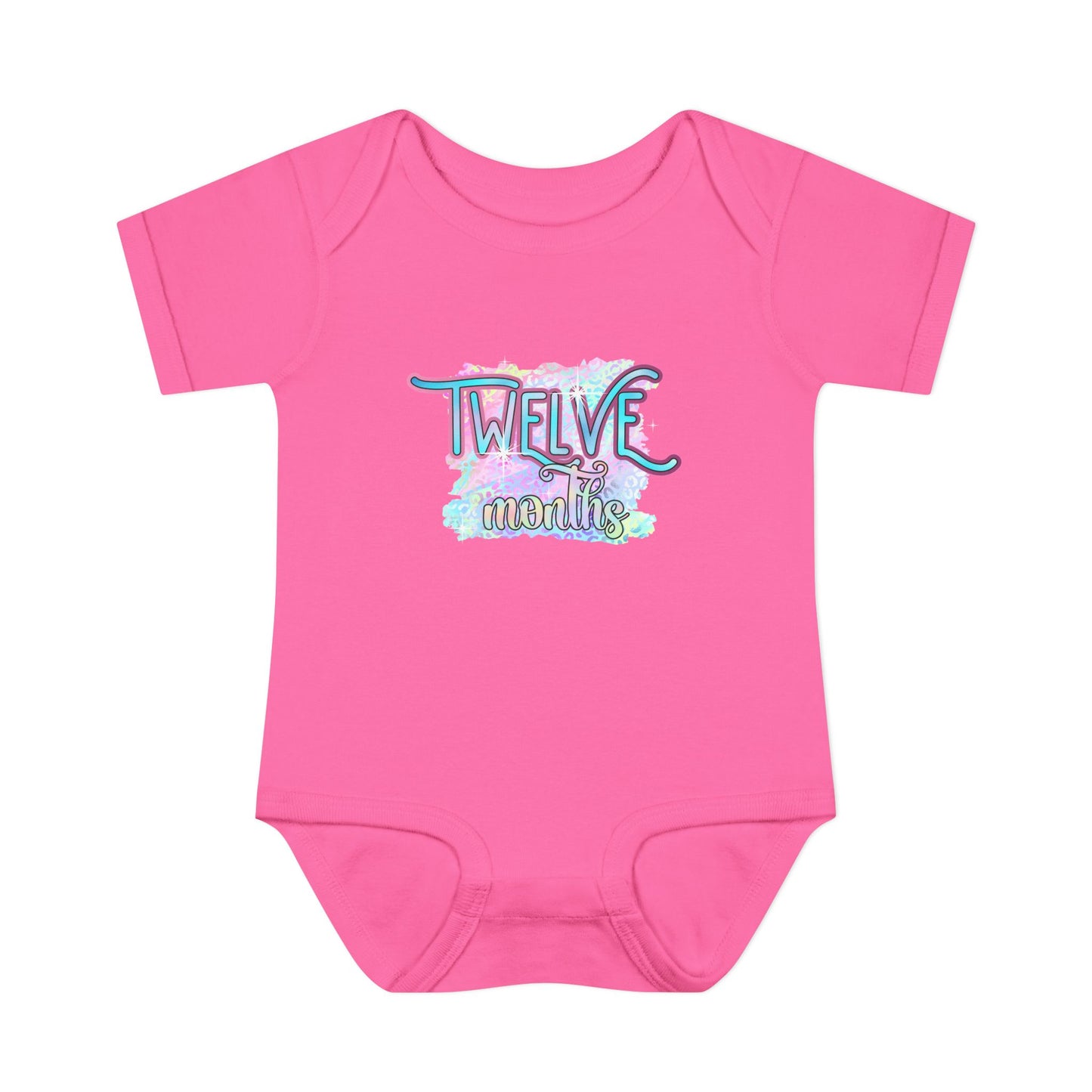 Pastel Wild One Milestone Baby Bodysuit-Twelve Months