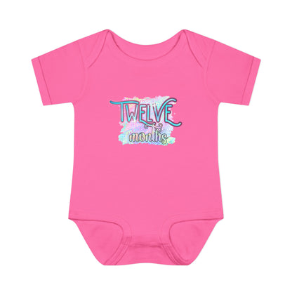 Pastel Wild One Milestone Baby Bodysuit-Twelve Months