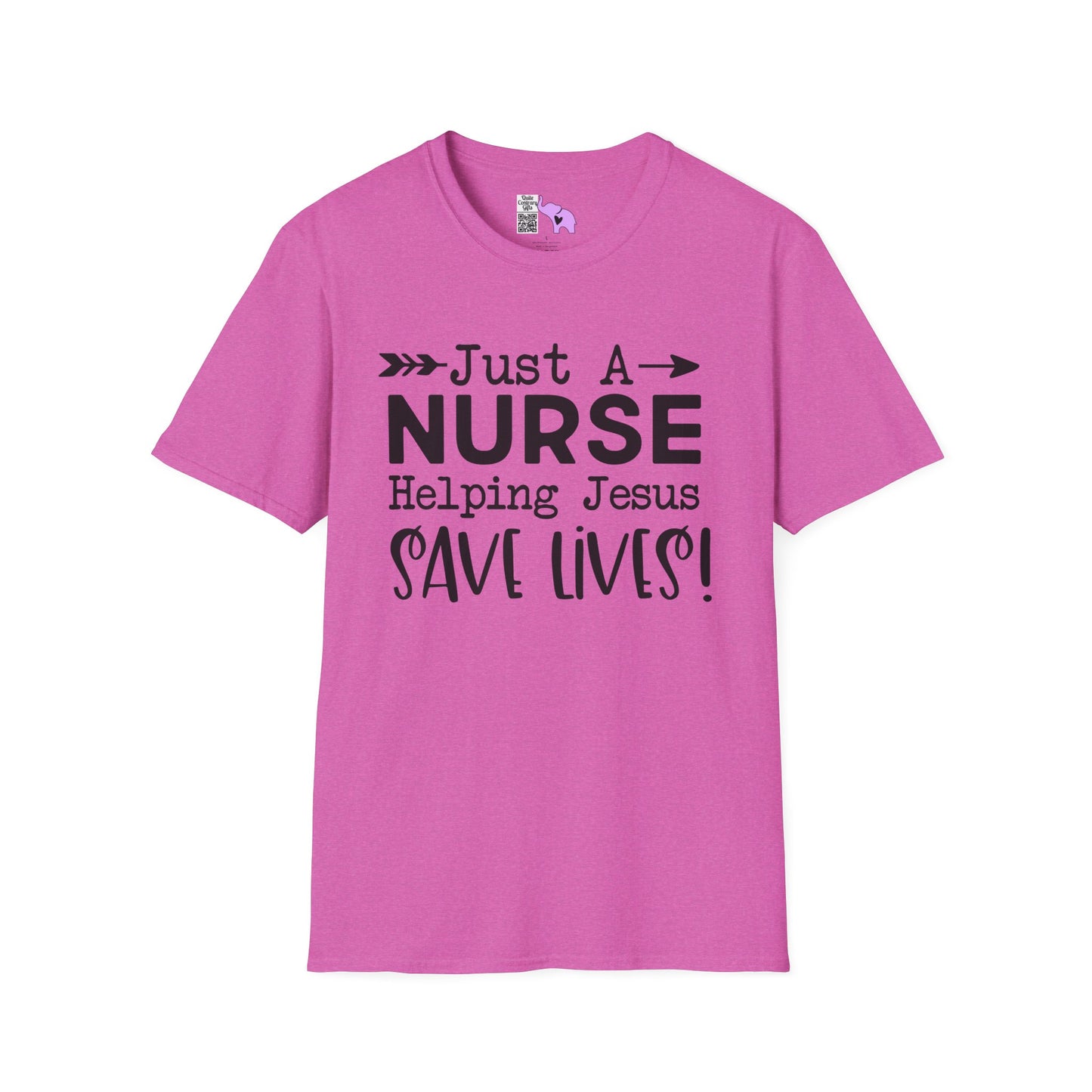 Just A Nurse Helping Jesus Save Lives Adult T-shirt