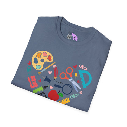 School Supplies Heart T-shirt