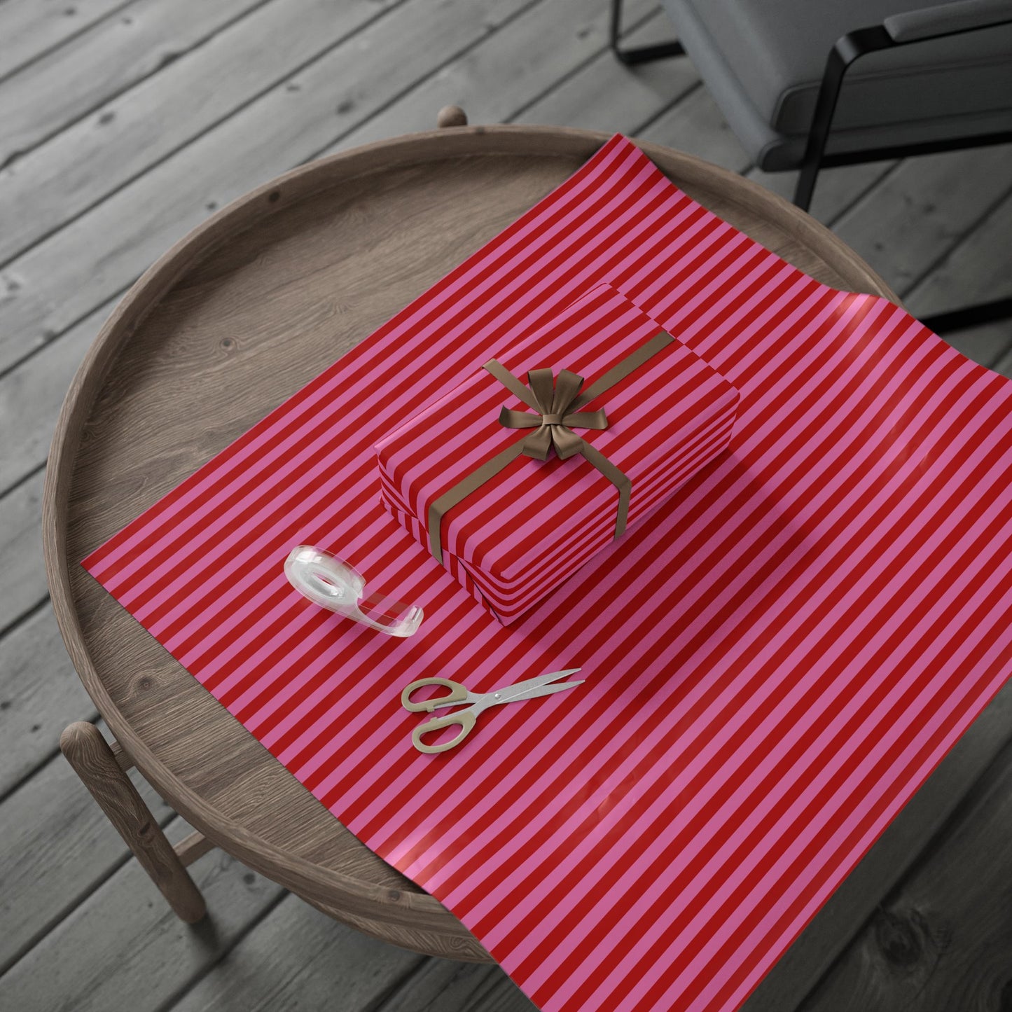 Be Mine Stripes Wrapping Paper