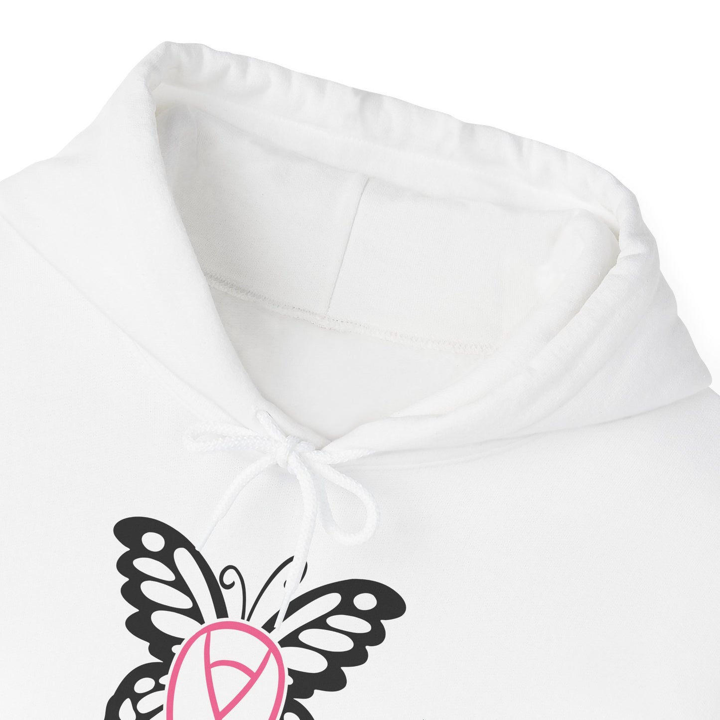 Butterfly Pink Support Ribbon Adult Heavy Blend™ Hoodie