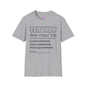 Teacher Definition: Lesson Planned, Class Unplanned, Chaos Guaranteed Adult T-shirt