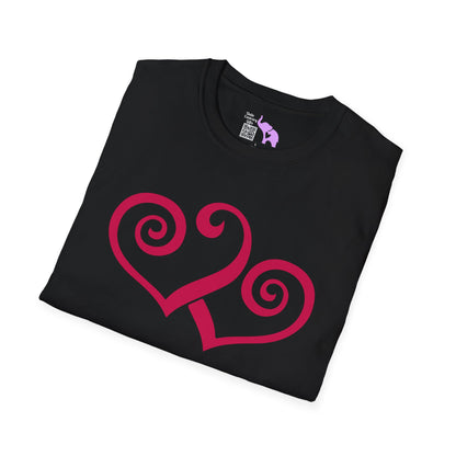 Double Hearts Adult T-shirt