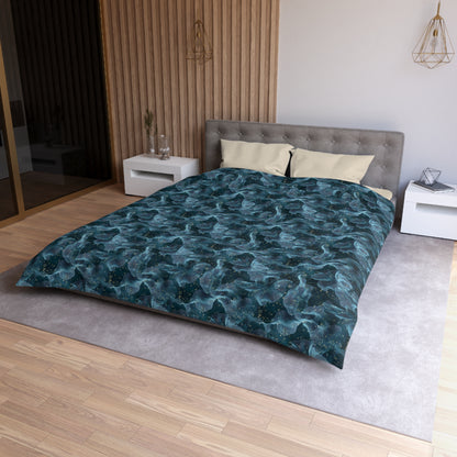 Midnight Sheer & Lace Microfiber Duvet Cover