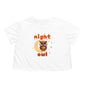 NIght Owl Women's Flowy Cropped Tee