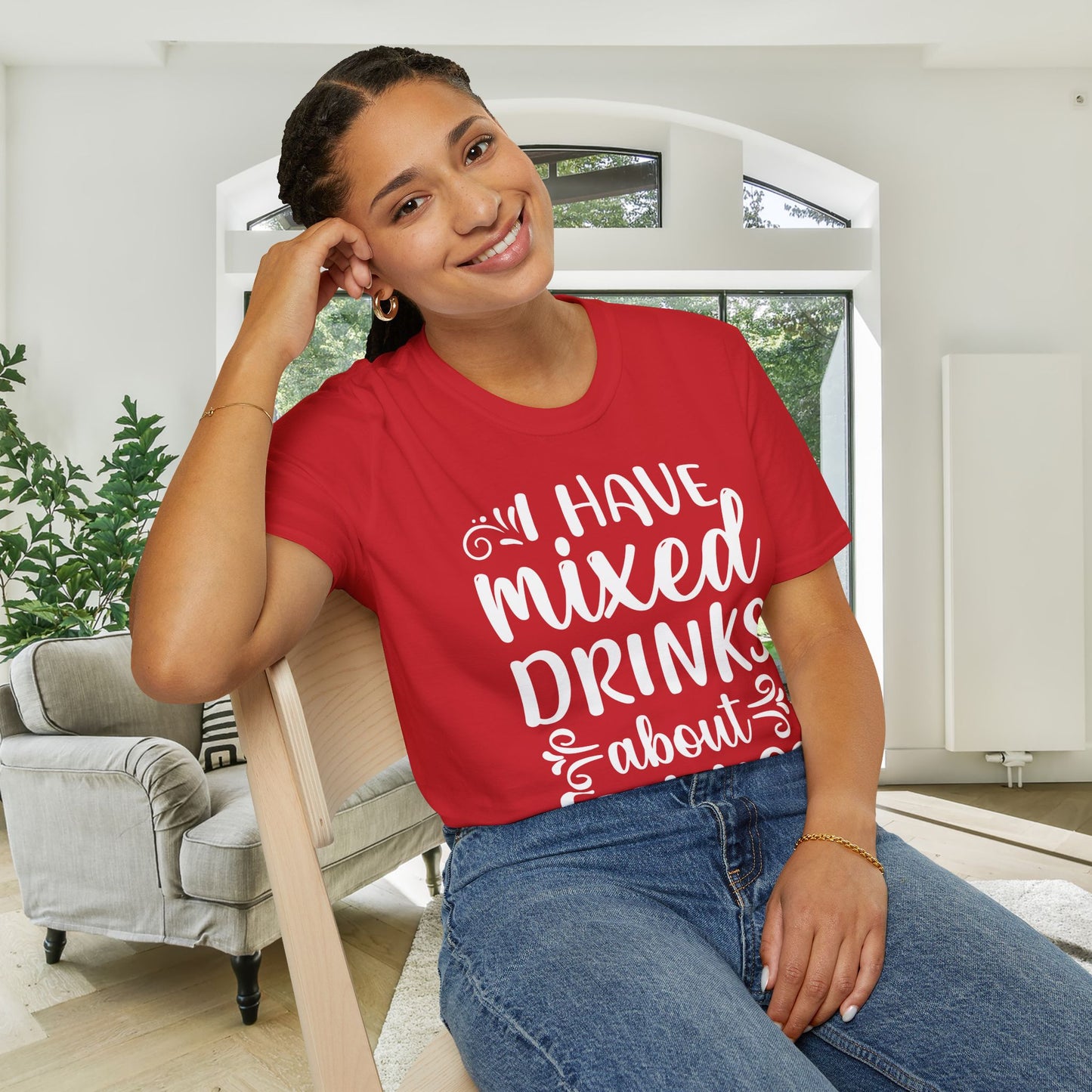 I Have Mixed Drinks About My Feelings Adult T-shirt