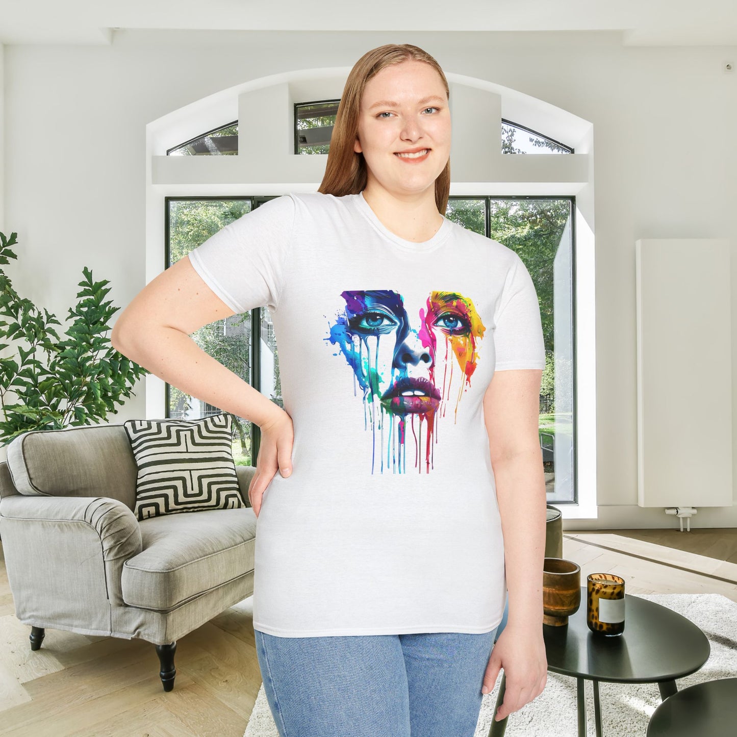 Colorful Face Adult T-shirt