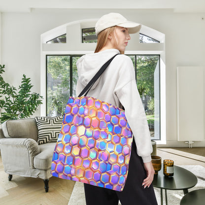Aurora Hexagons Canvas Tote Bag