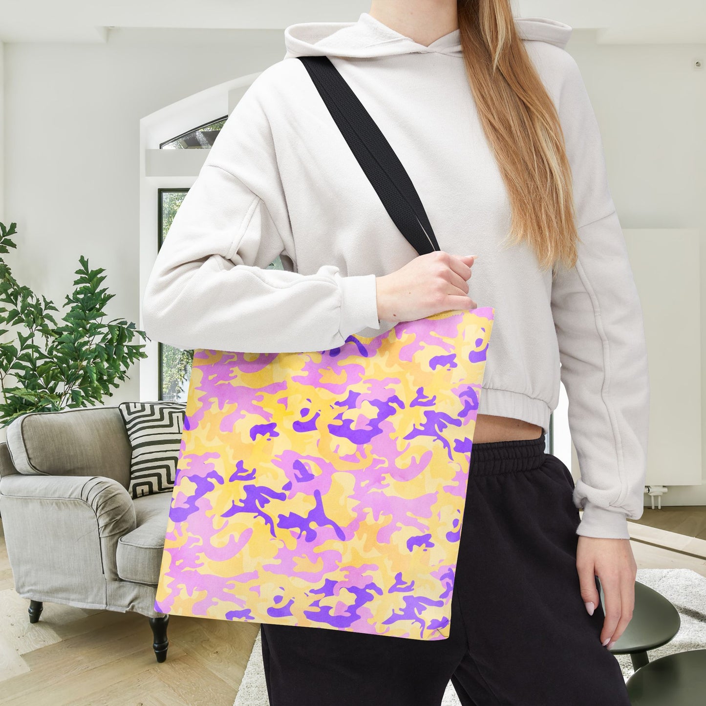 Peach Sorbet Camo Canvas Tote Bag