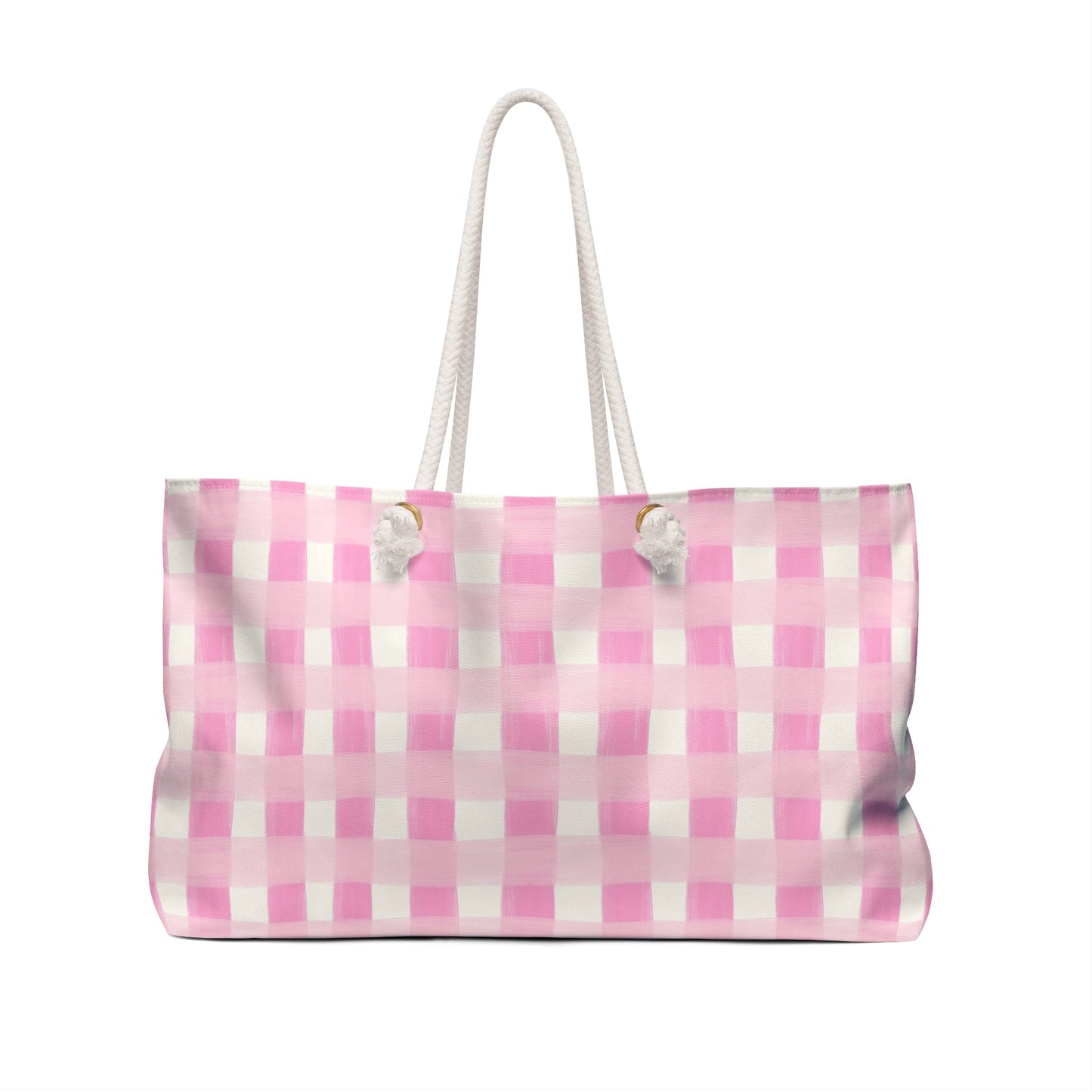 Dreamy Rose Gingham Weekender Bag