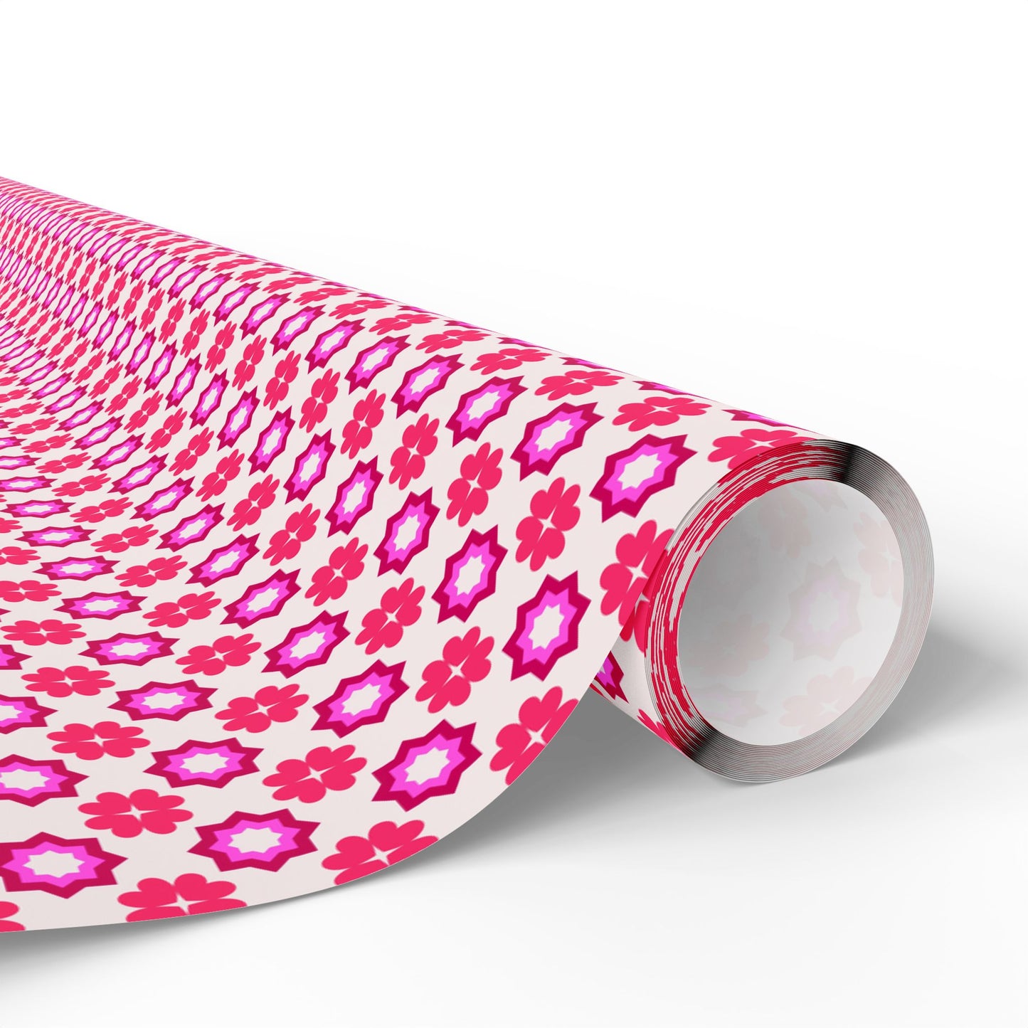 Rosy Star Garden Wrapping Paper