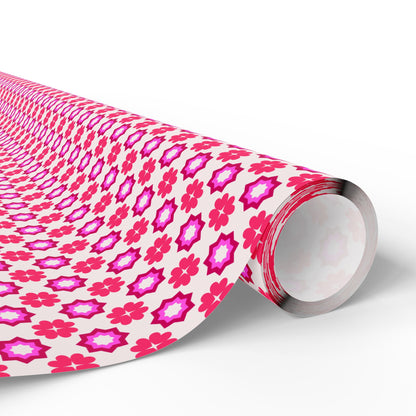Rosy Star Garden Wrapping Paper