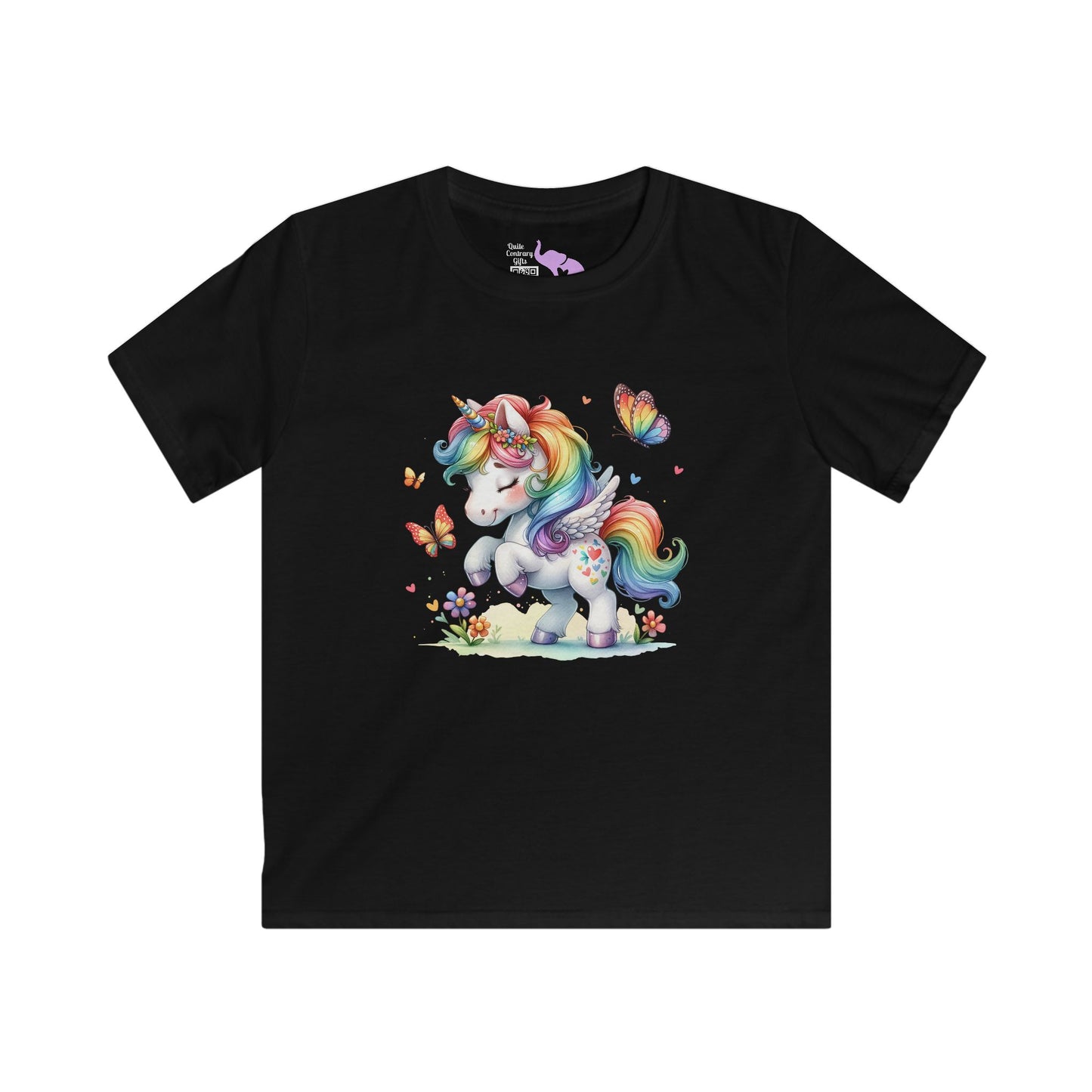 Rainbow Unicorn Kids Softstyle Tee