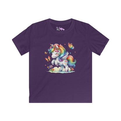 Rainbow Unicorn Kids Softstyle Tee