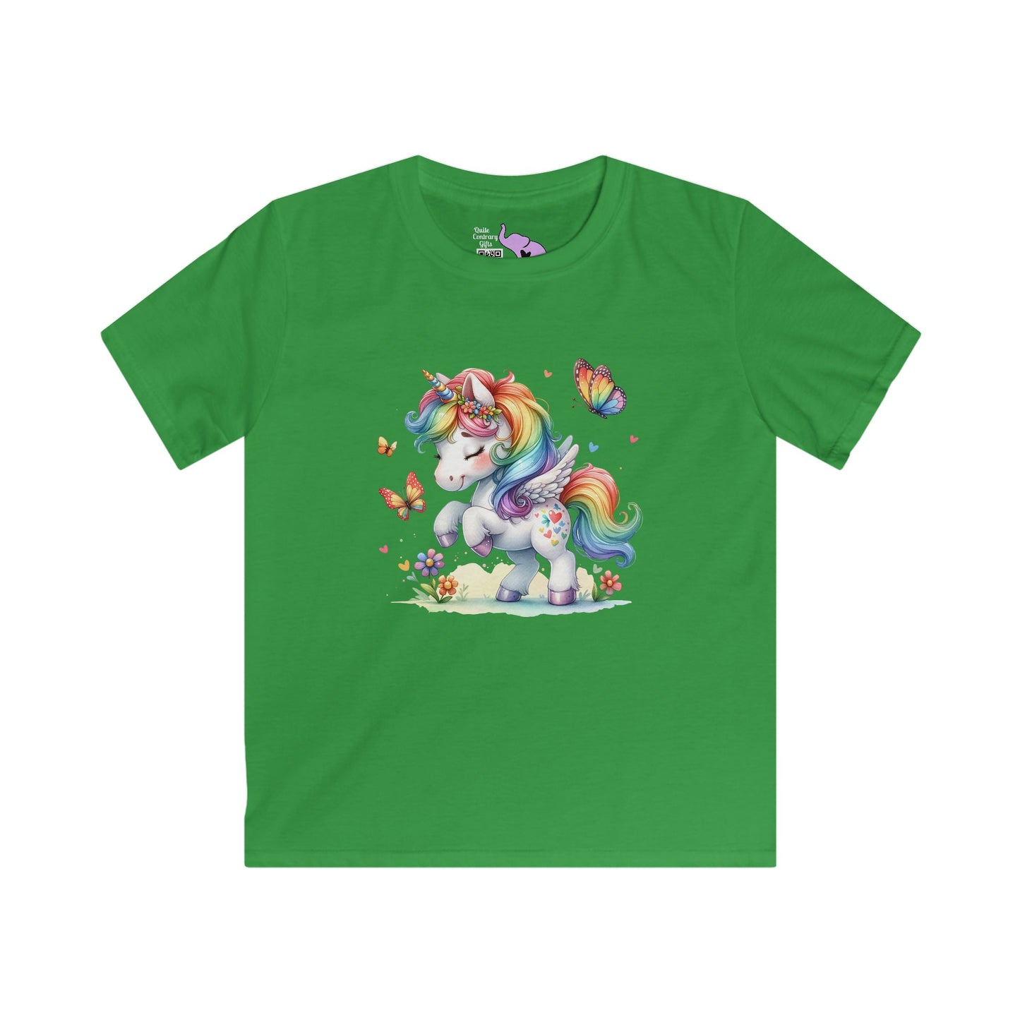 Rainbow Unicorn Kids Softstyle Tee