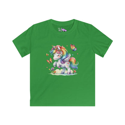 Rainbow Unicorn Kids Softstyle Tee