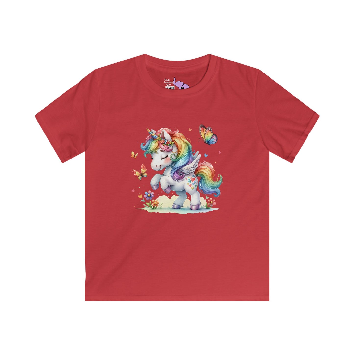 Rainbow Unicorn Kids Softstyle Tee