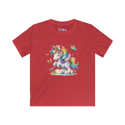 Rainbow Unicorn Kids Softstyle Tee