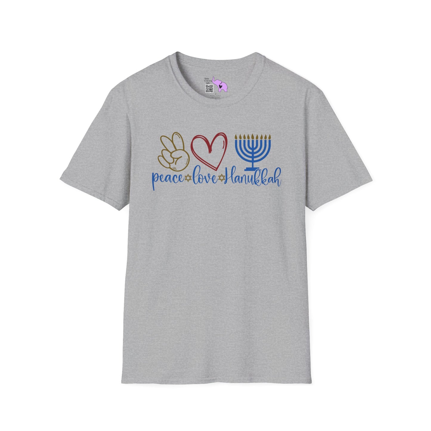 Peace Love Hanukkah Adult T-shirt