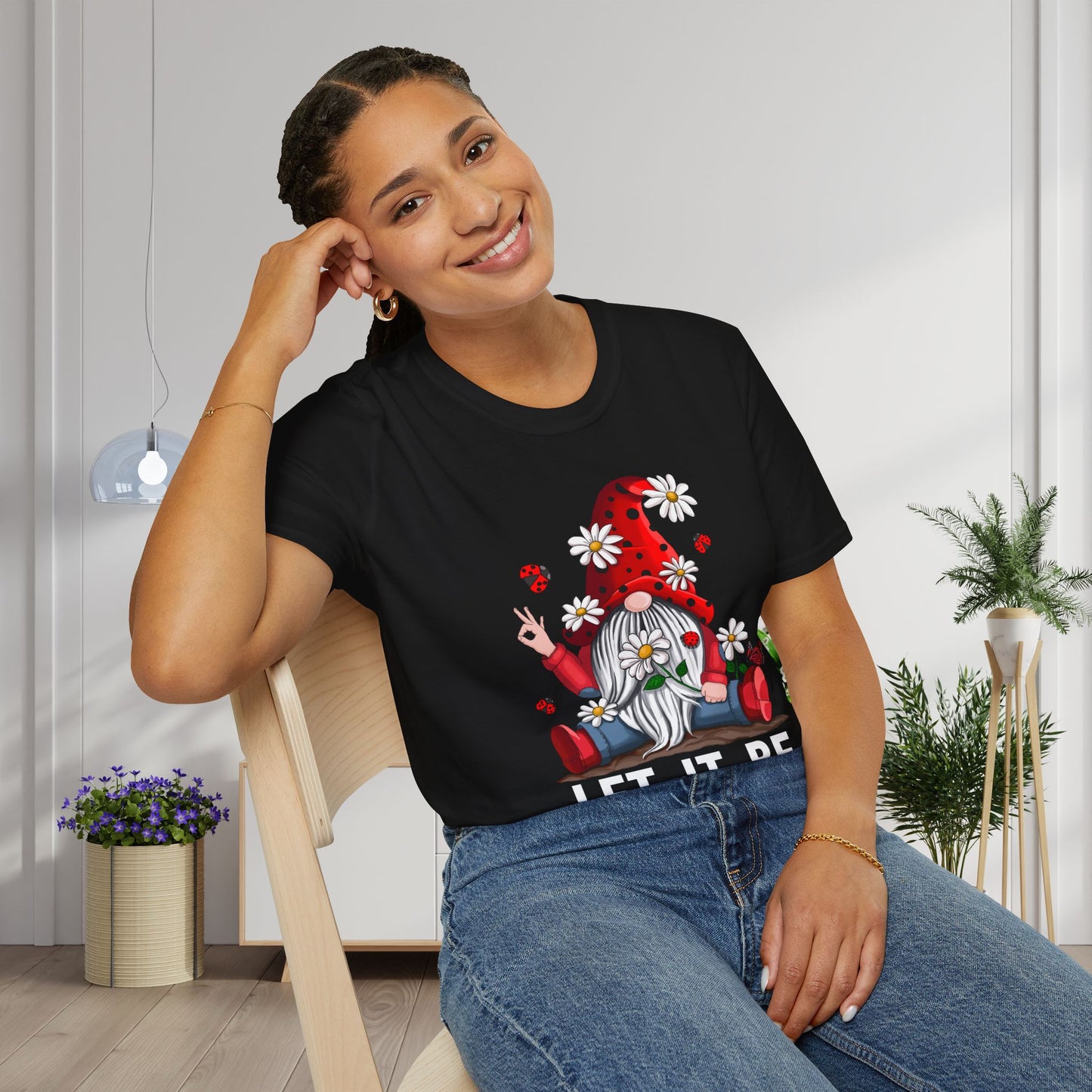 Let It Be Valentine Gnome Adult T-shirt