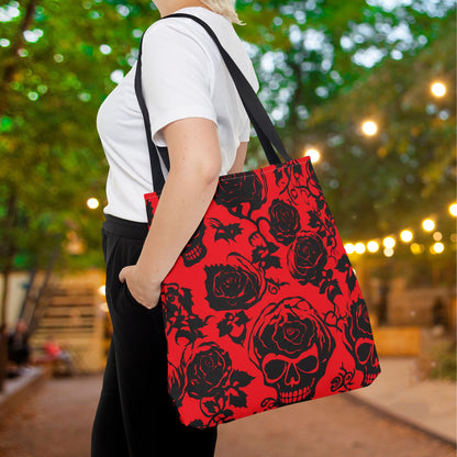 Crimson Masquerade Canvas Tote Bag