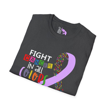 Fight Cancer in All Colors 14 Adult T-shirt