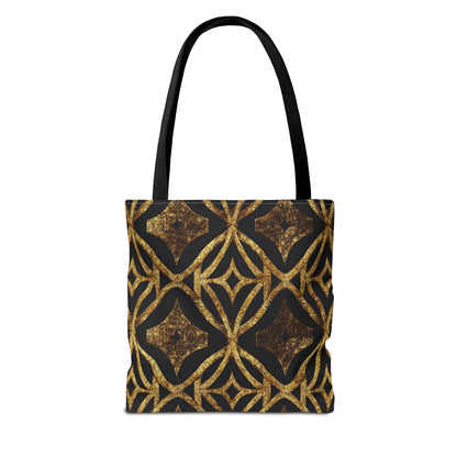 Golden Star Lattice Canvas Tote Bag