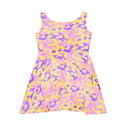 Peach Sorbet Camo Women's Skater Dress