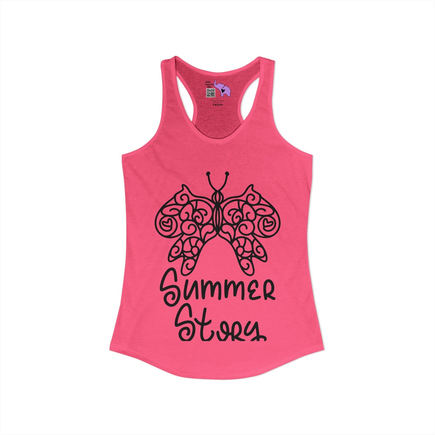 Summer Story (Butterfly) Women's Ideal Racerback Tank