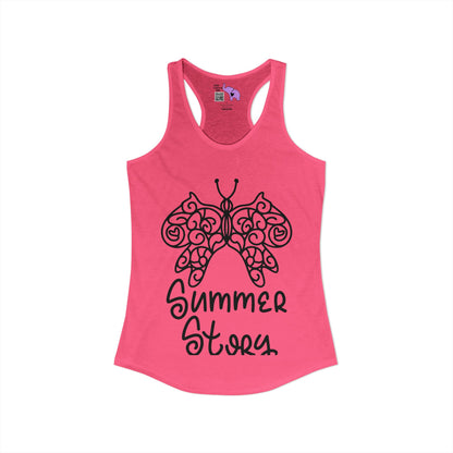 Summer Story (Butterfly) Women's Ideal Racerback Tank
