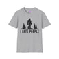 Bigfoot: I Hate People Adult T-shirt