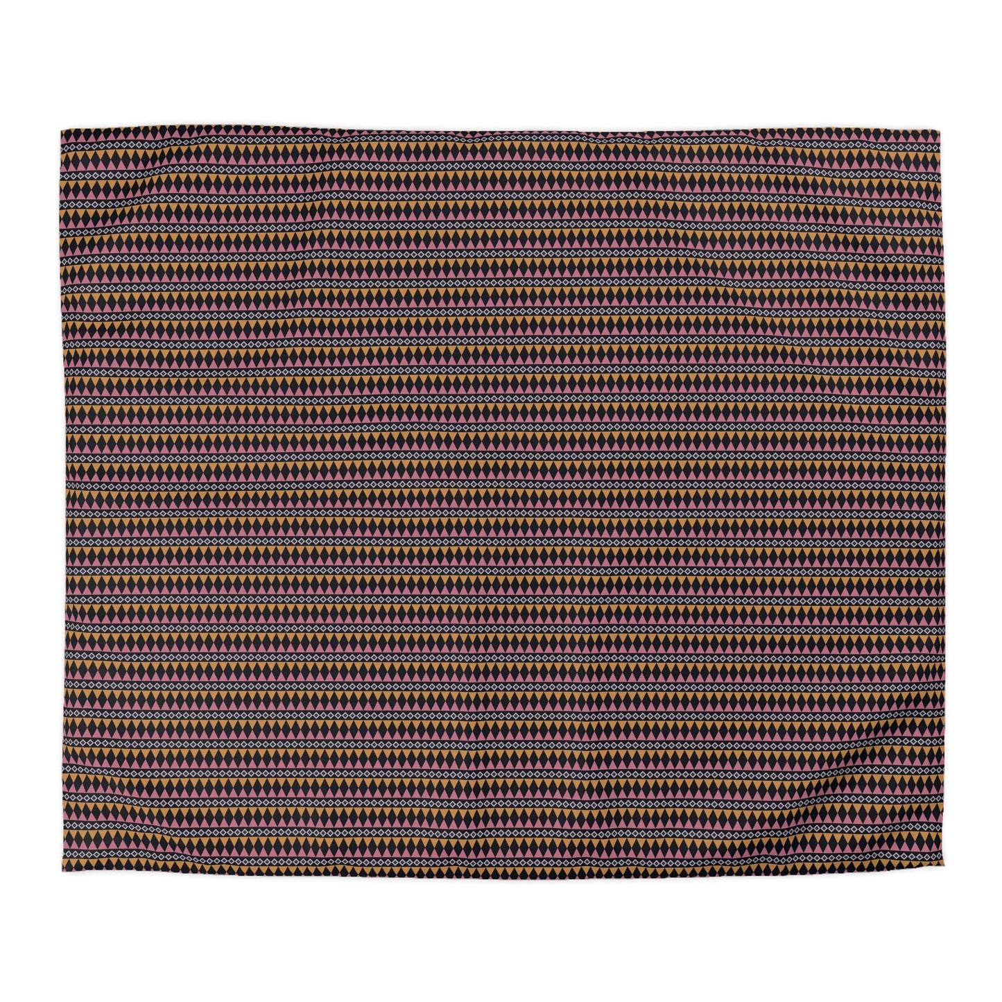 Midnight Clay Cairn Stripes Microfiber Duvet Cover