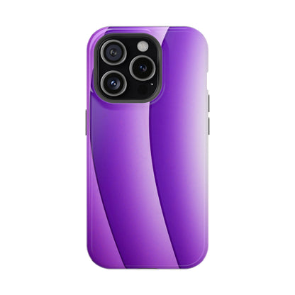 Purple Gradient Stripes MagSafe® Compatible Tough Case for iPhone