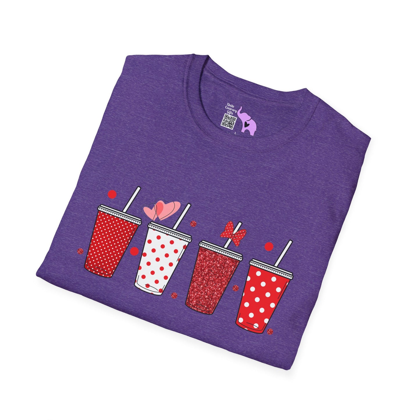Cute Valentine Tumblers Adult T-shirt